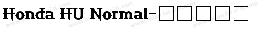 Honda HU Normal字体转换